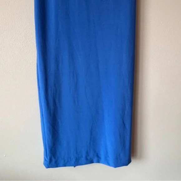 BCBGMaxAzria One Shoulder Midi Dress Blue Asymmetrical Cocktail Dress NWT Sz 2 - Picture 9 of 13